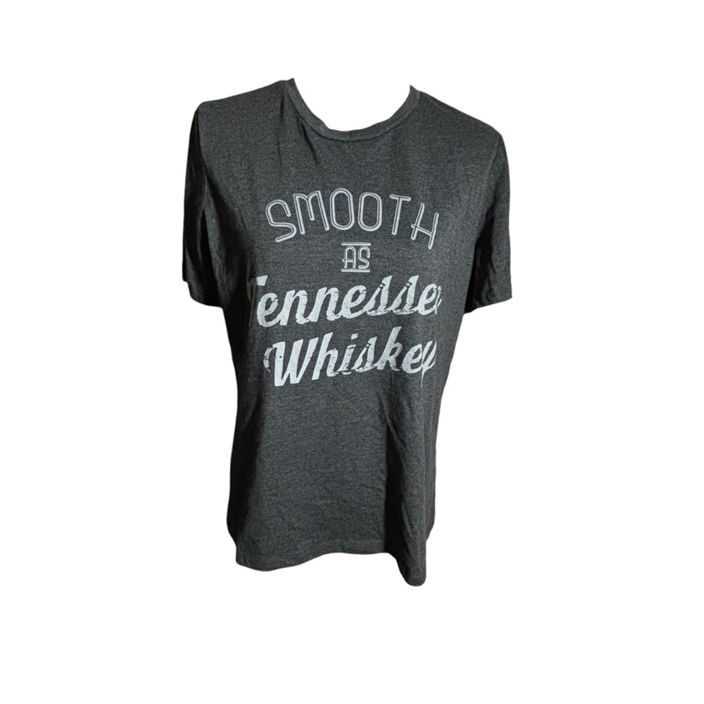 Women’s Gray Cotton Blend Smooth As Tennessee Whiskey T-Shirt Tee Size Large